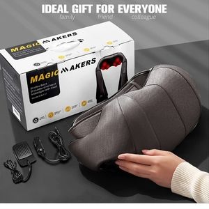 MAGIC MAKERS SHIATSU BACK, SHOULDER, AND NECK MASSAGER WITH HEAT